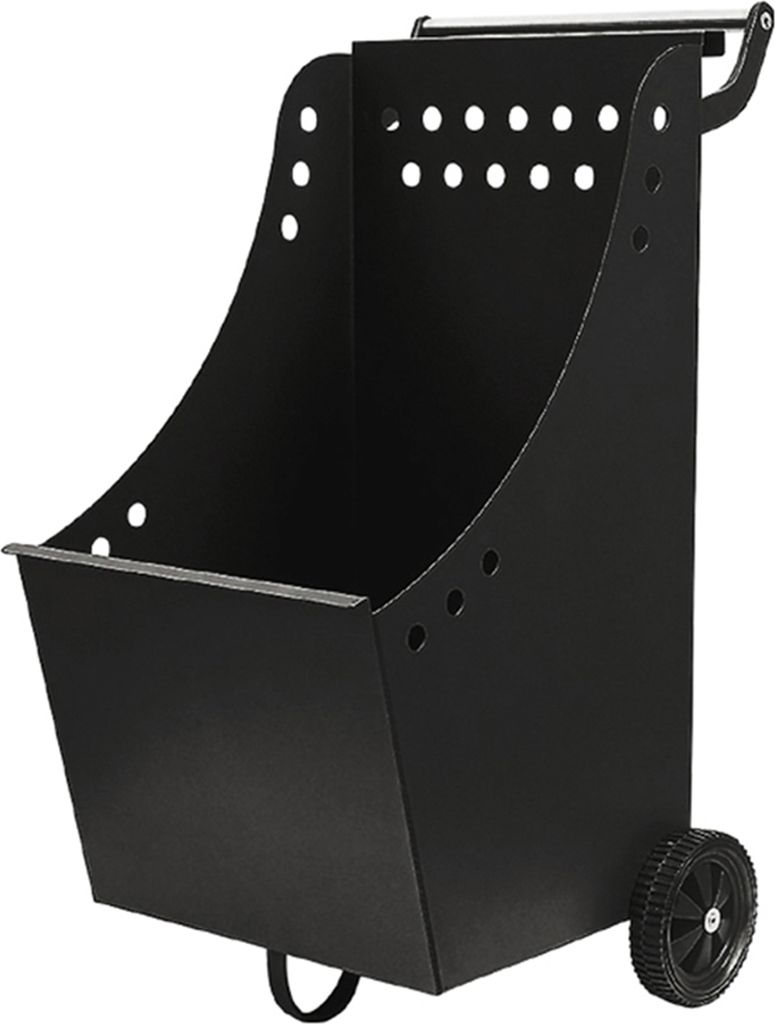Holzkorb Pelletswagen Holzkiste Kaminholzkorb schwarz beschichtet B / H / T = 55 / 85 / 33,5 cm