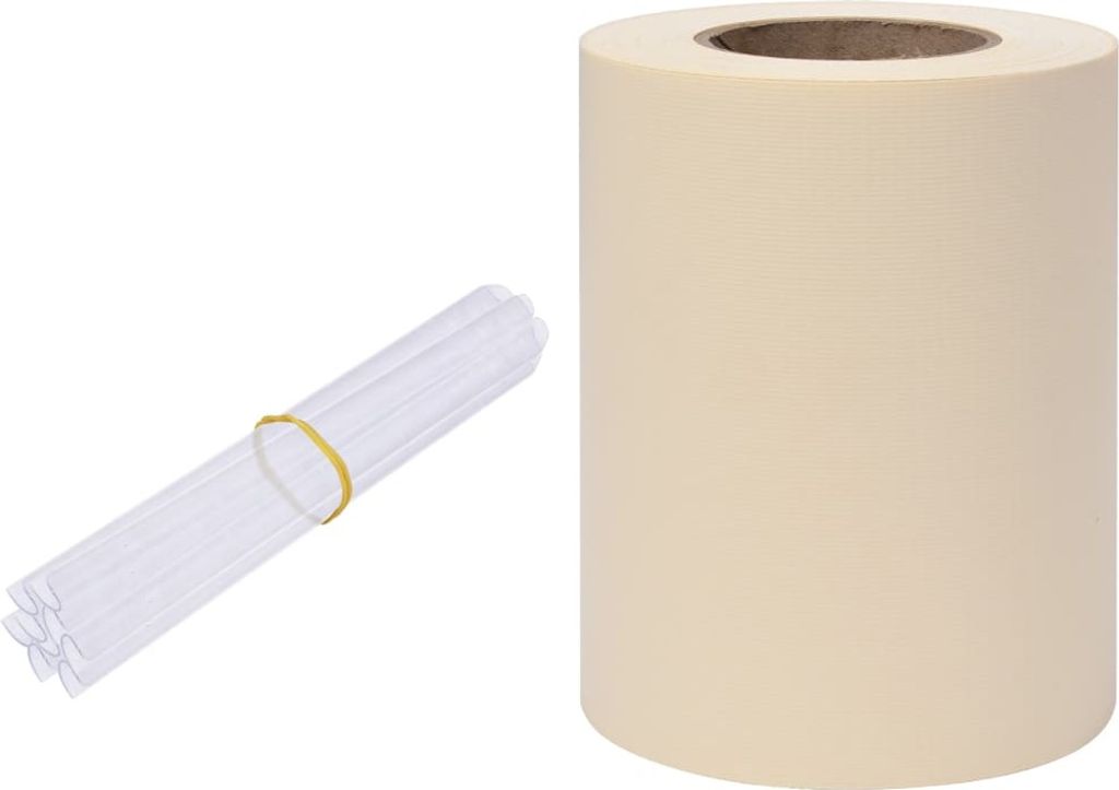 vidaXL Schermo privacy da giardino in PVC 35x0,19 m Crema Immagine del prodotto 