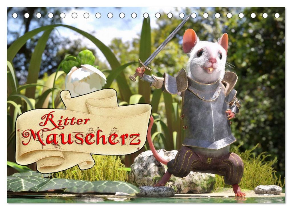 Ritter Mauseherz (Tischkalender 2027 DIN A5 quer), CALVENDO Monatskalender