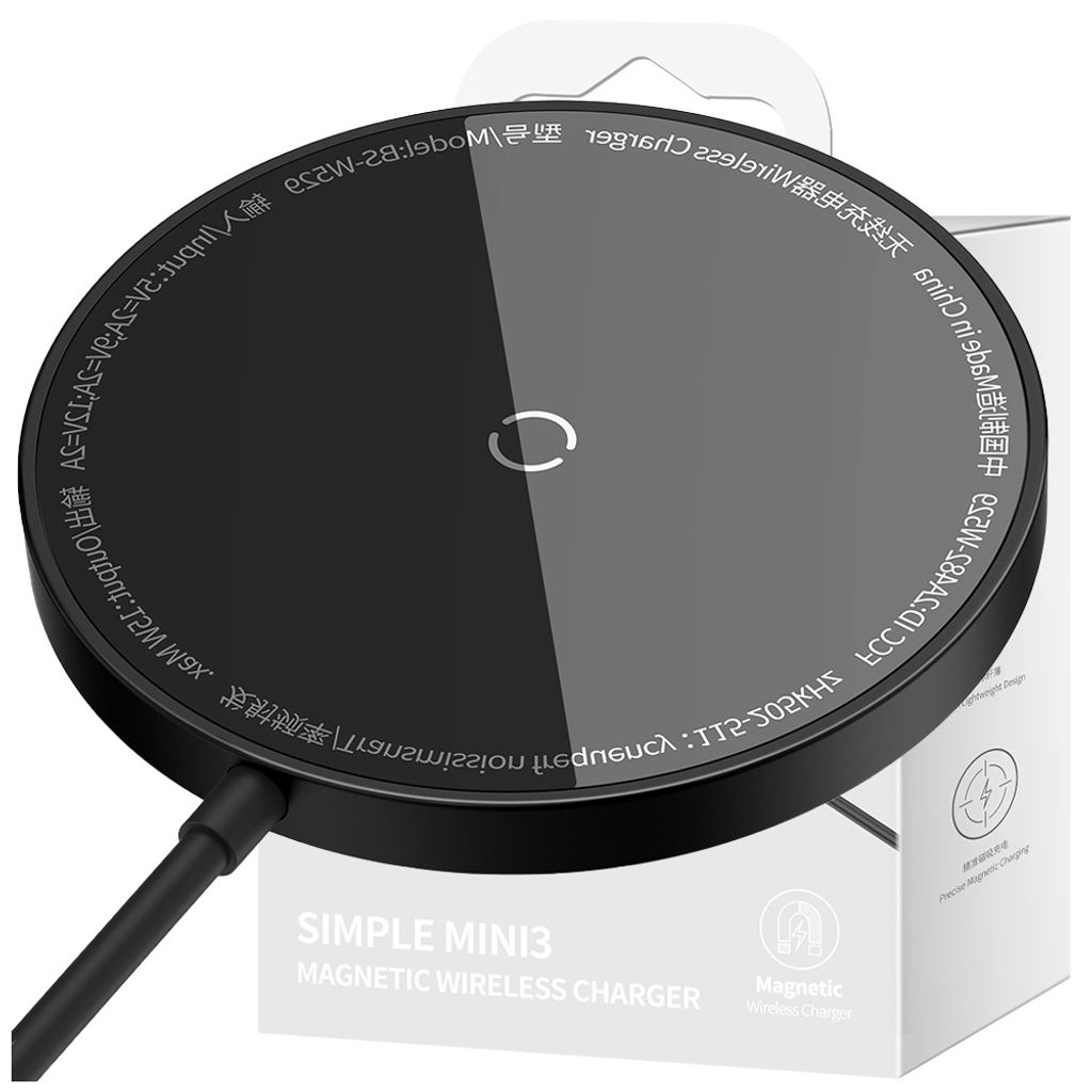 Baseus Simple Mini3 Induktionsladegert MagSafe 15W schwarz Produktbild 