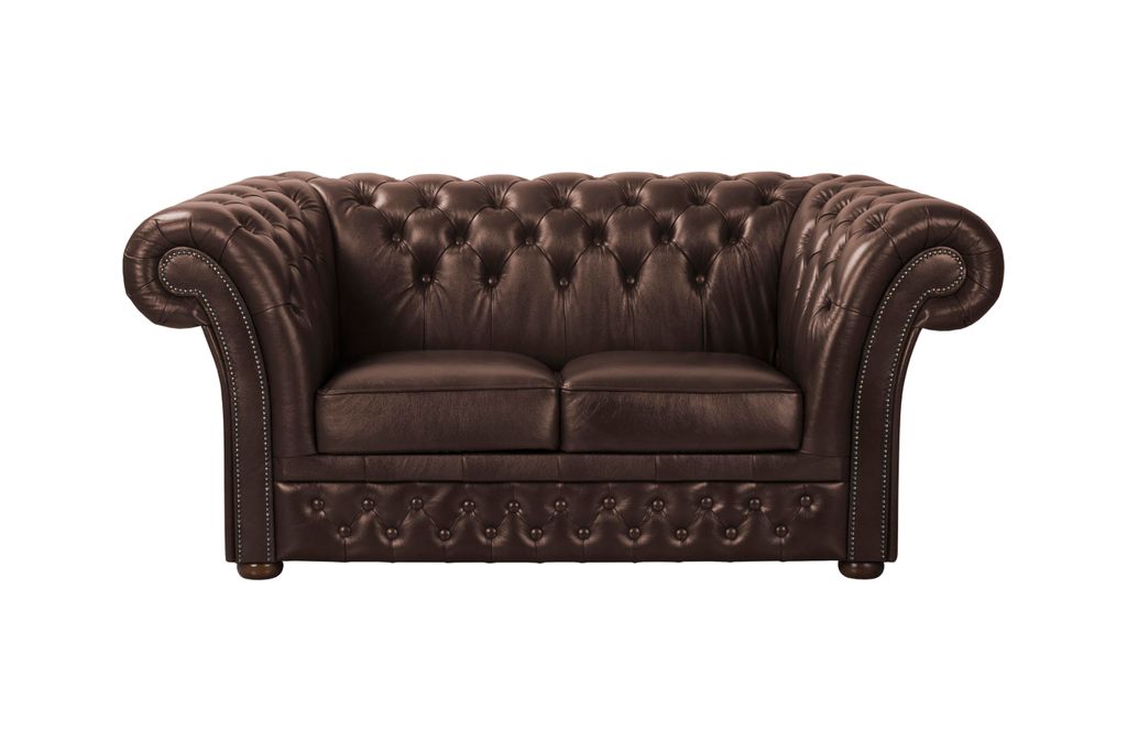 Sofa Chesterfield Hampton 2- Sitzer - Sofa, italienisches Naturleder, Premium sofa