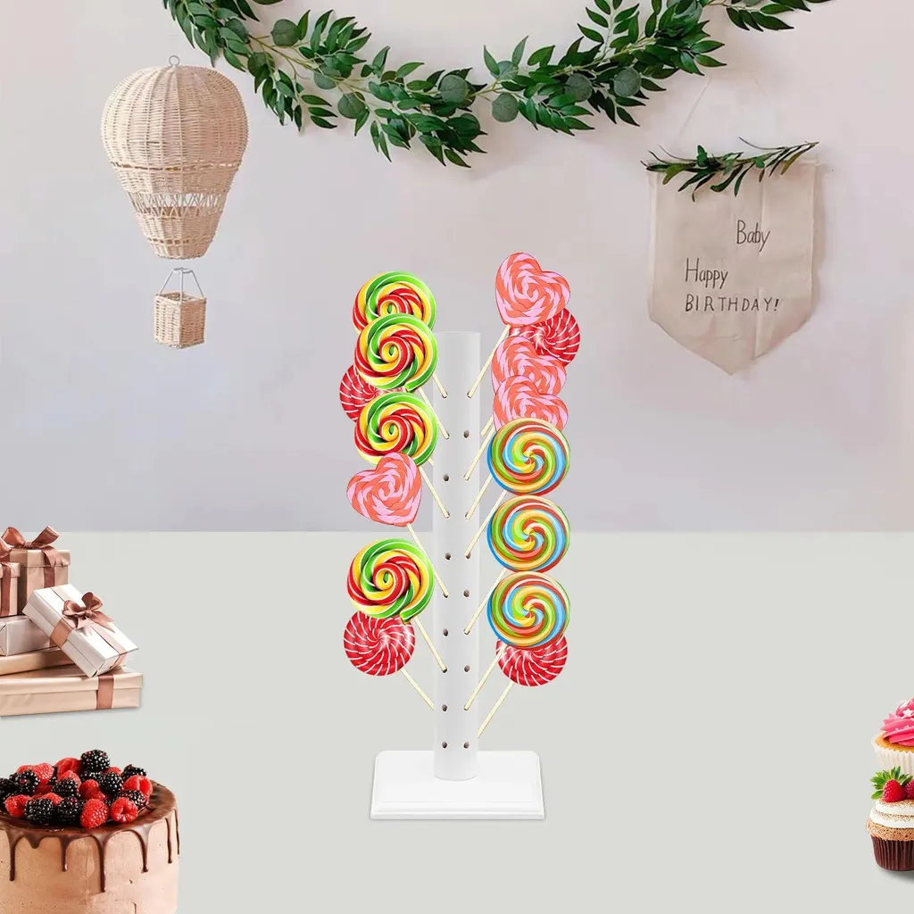 Support Cake Pops en Bois Blanc 62 Emplacements - Design Robuste - 9
