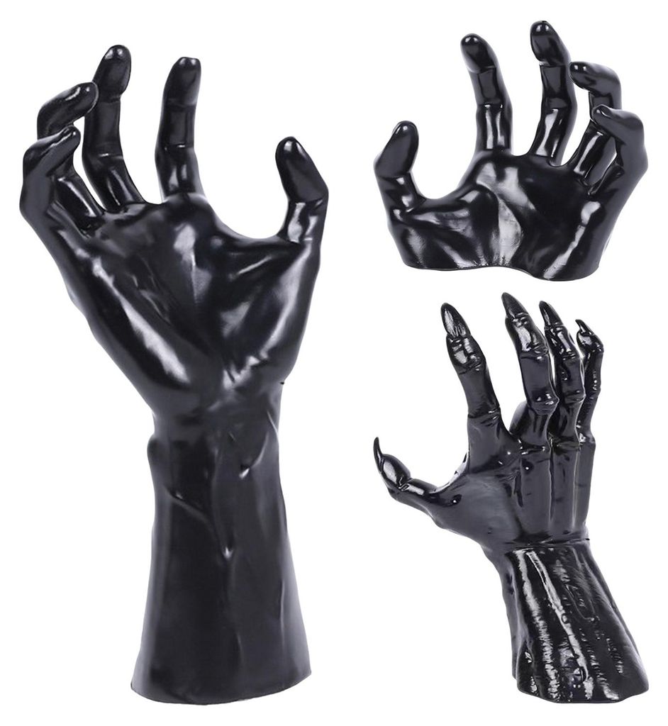 Gotische Wandskulptur einer Teufelshand als Kerzenhalter, Horrorhand-Wanddekoration für Wohnzimmer, Eingangsbereich und Halloween-Partys