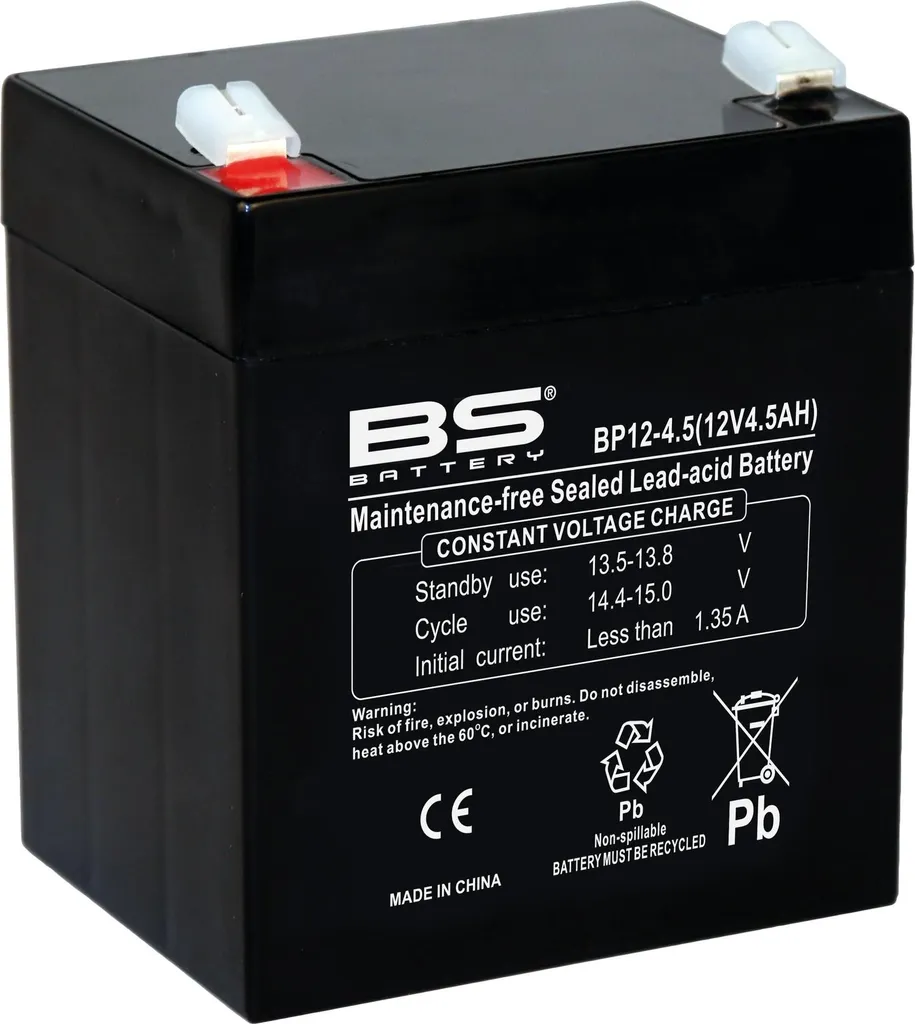 Batterie BS BP12-4.5 VRLA 12V 4.5Ah Rechargeable pour Alarme et UPS