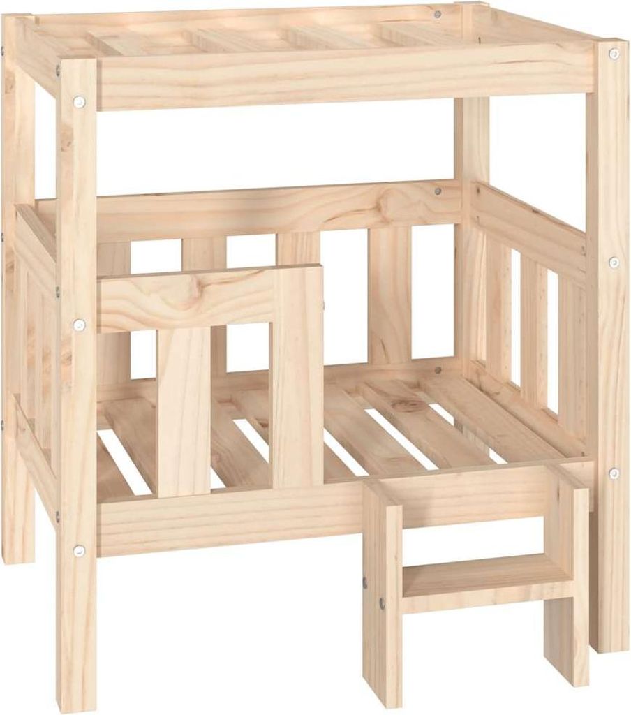vidaXL Hundebett 65,5x50,5x70 cm Massivholz Kiefer