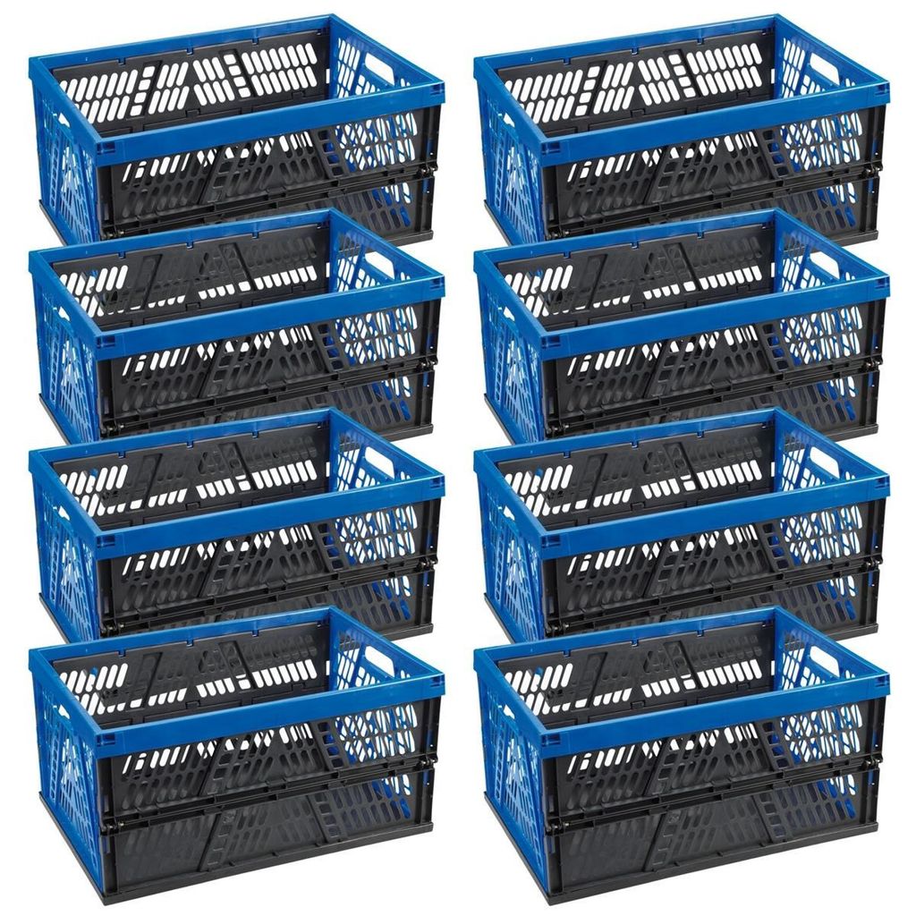Novaliv, juego de 8 cajas plegables de 45 litros, color Imagen del producto 