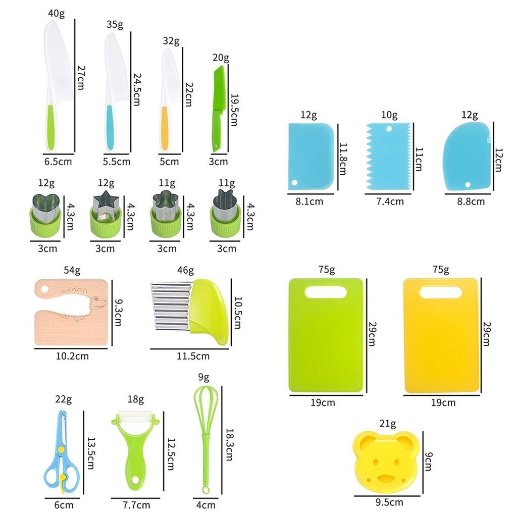 Kinder Kochmesser Set 17-teiliges Set Produktbild 