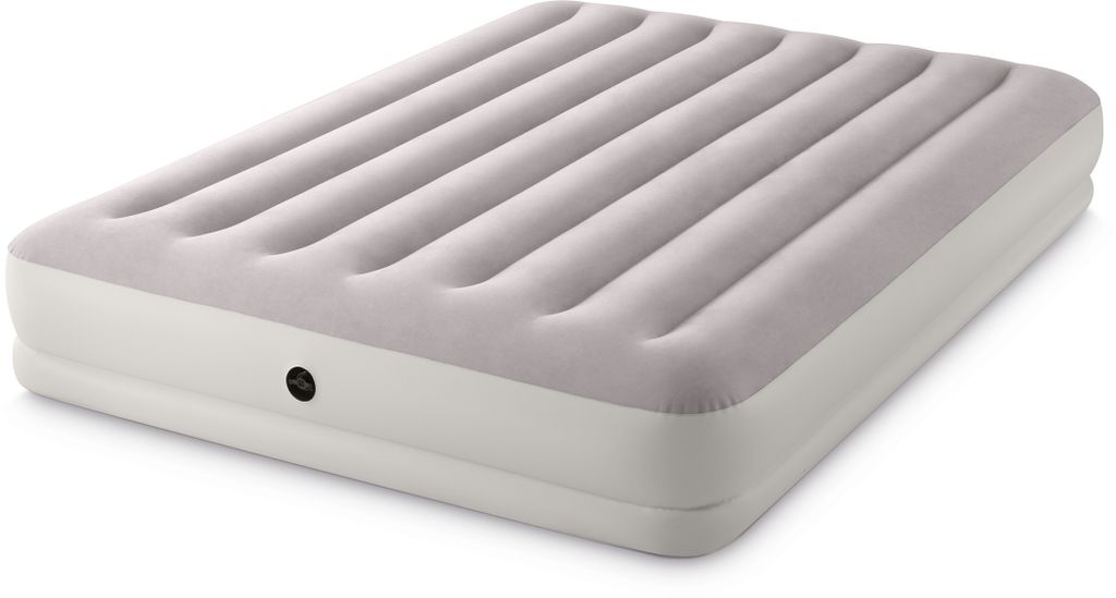An inflatable mattress on a white background.