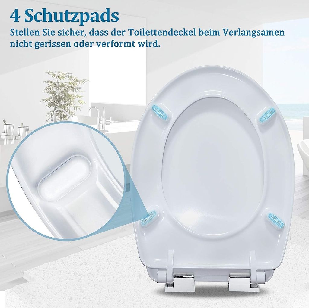 WC-Sitz mit Absenkautomatik Toilettendeckel Toilettensitz Produktbild 6