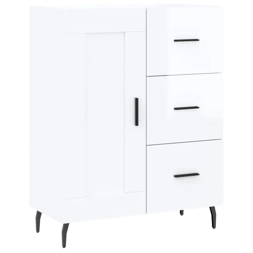 VidaXL Credenza Bianca In Legno Multistrato – 70x34x90 Cm – 2 Ante – Mobile Da Soggiorno Con Fissaggio A Parete