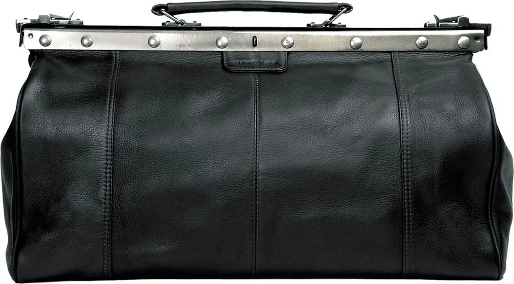 Sac Médecin en Cuir Noir HAROLD'S - Besace Vintage à Épaule pour Homme