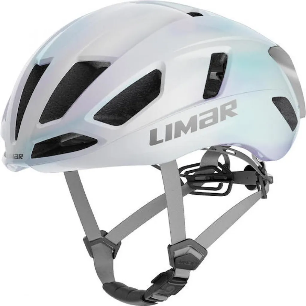 Casque vélo route Limar Air Atlas Blanc Argenté pour vitesse et confort
