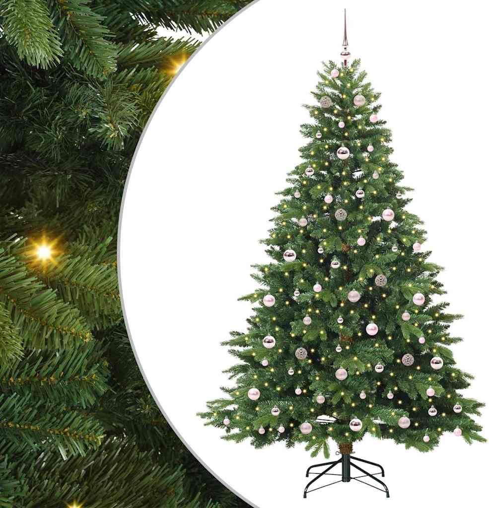 vidaXL Künstlicher Weihnachtsbaum mit 300 LEDs Grün 210 cm PE und PVC