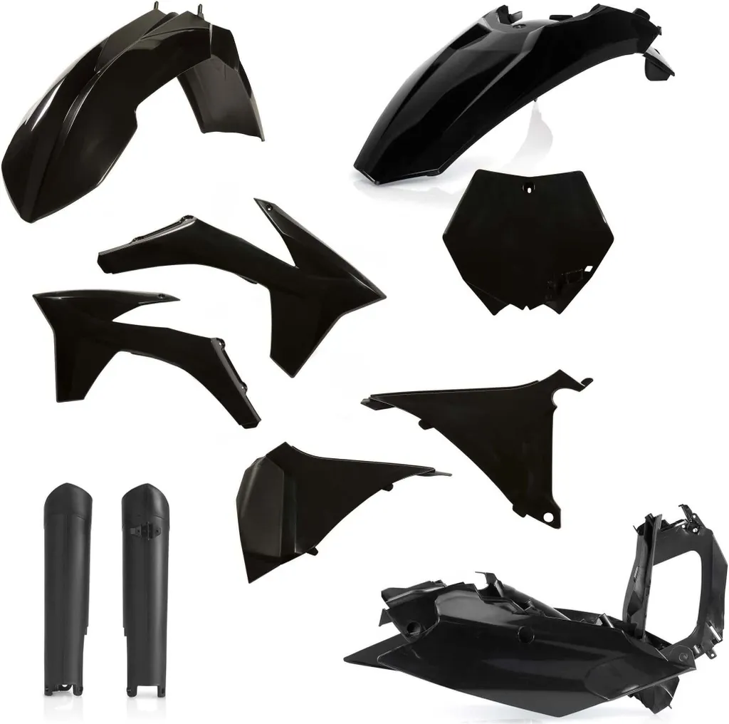Plastiques Moto Kit Complet 10 Pièces Noir Acerbis pour KTM SX Cross