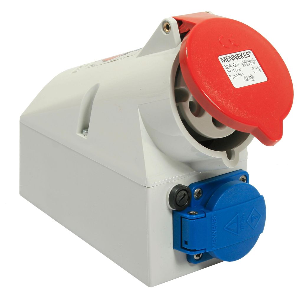 Prise murale CEE 32 A 400 V prise 6 h IP44 AS-SCHWABE Image du produit 