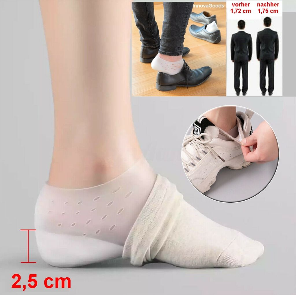 Concealed Footbed Enhancers Unsichtbar Erhöhung Schuheinlagen Einlegesohle 2-4cm