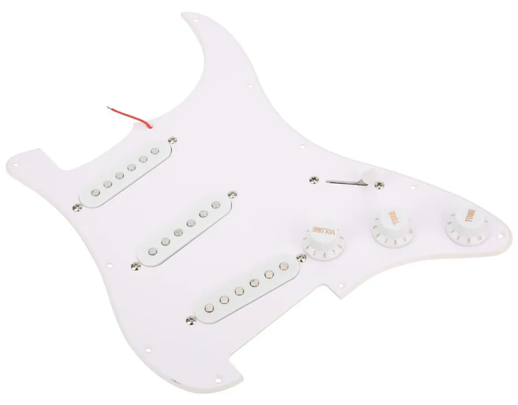 Réparez votre Guitare avec la Plaque de Protection Blanche Pré-câblée