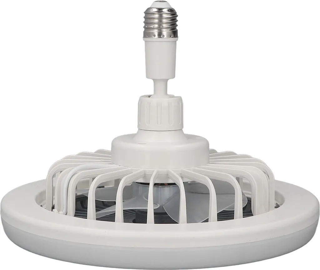 Mini Ventilatore da Soffitto E27 con Telecomando e Luce LED 30W - 4