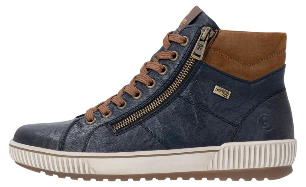 Remonte: Botas de cordones para mujer, color azul, para uso Imagen del producto 