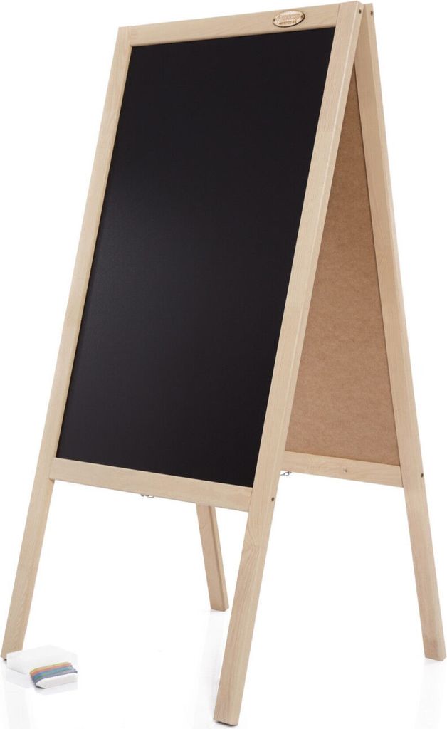Kundenstopper PM 120cm Holz Tafel Aufsteller Natur Deko