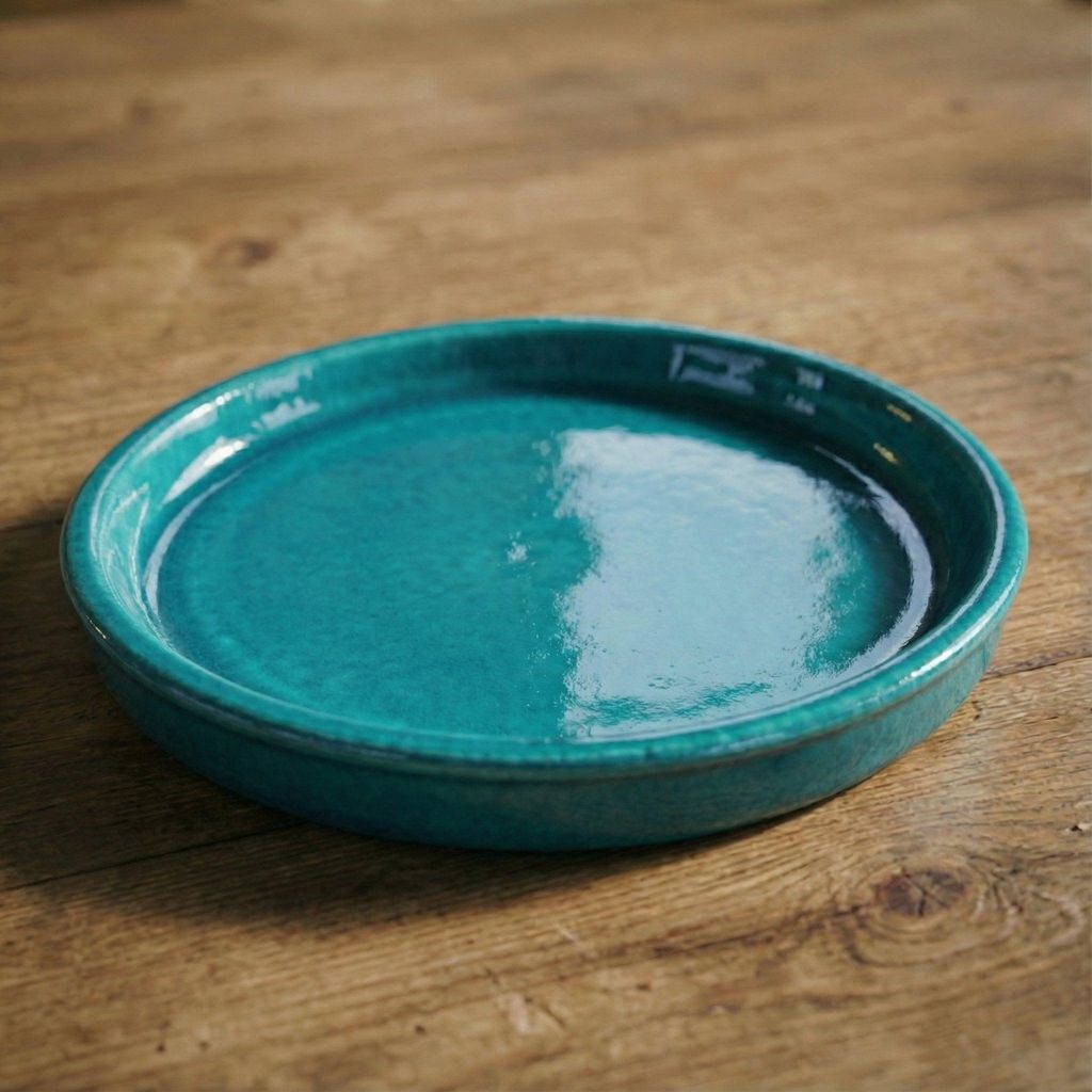 Provencelia Keramik Untersetzer BASE Türkis, H5 cm, Produktbild 