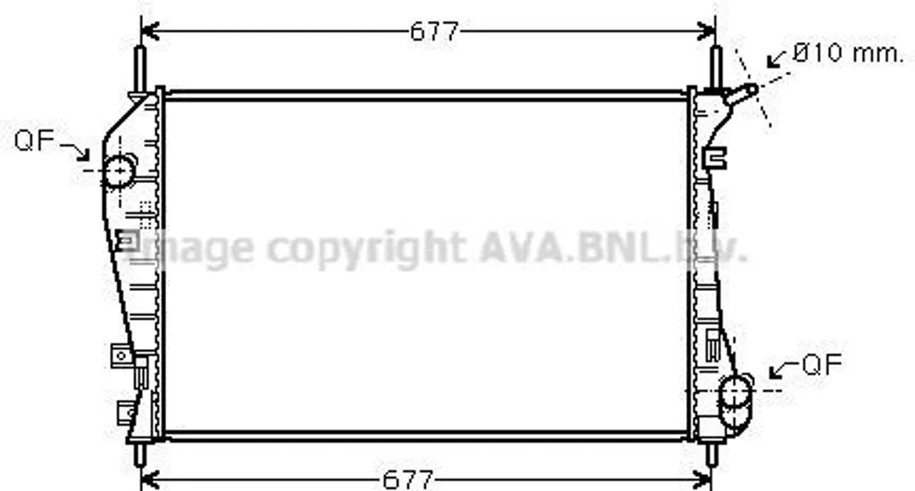 Radiateur PRASCO FDA2337 pour Mondeo III - Ref OE 1216262 Qualité Premium