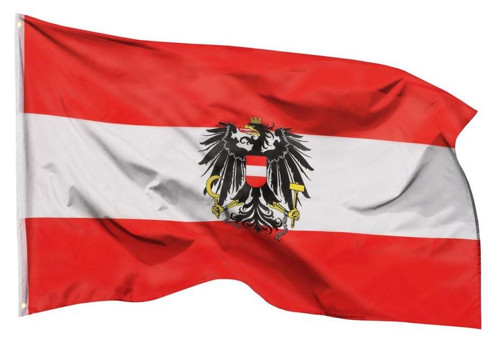 PHENO FLAGS Österreich Flagge mit Adler 90x150 cm Produktbild 