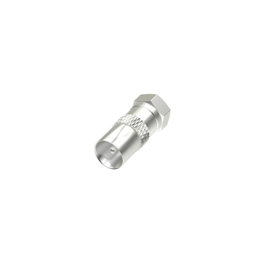Hama 00205221, F-Typ, F, Koaxial, Männlich, Silber, Metall