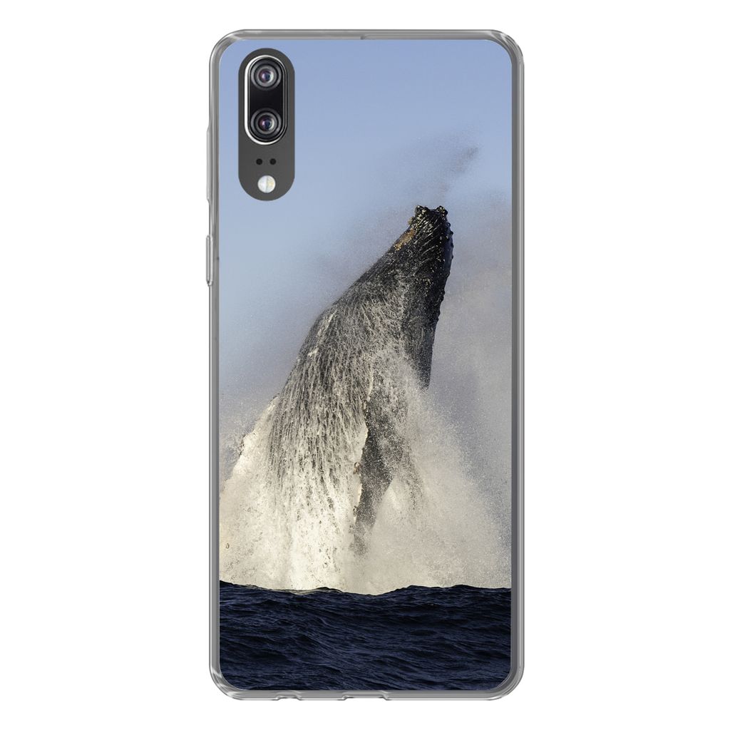 MuchoWow Handyhülle Schutzhülle Hülle für Huawei P20 Wal - Wasser - Südafrika Silikon Softcase Handy Hülle - Hardcover