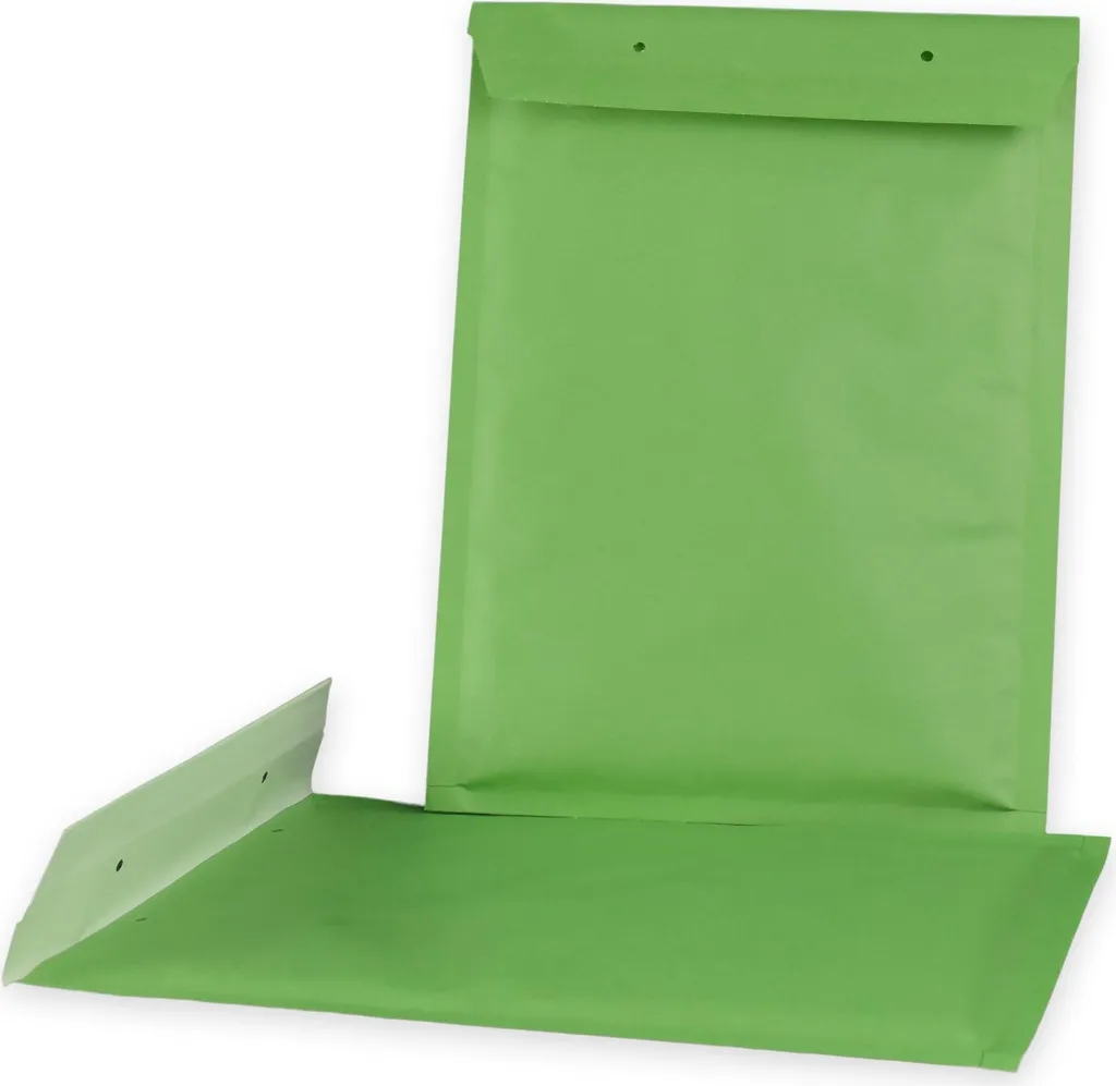 Enveloppes à bulles protectrices vertes D/4 180x260 mm pack de 100 eco