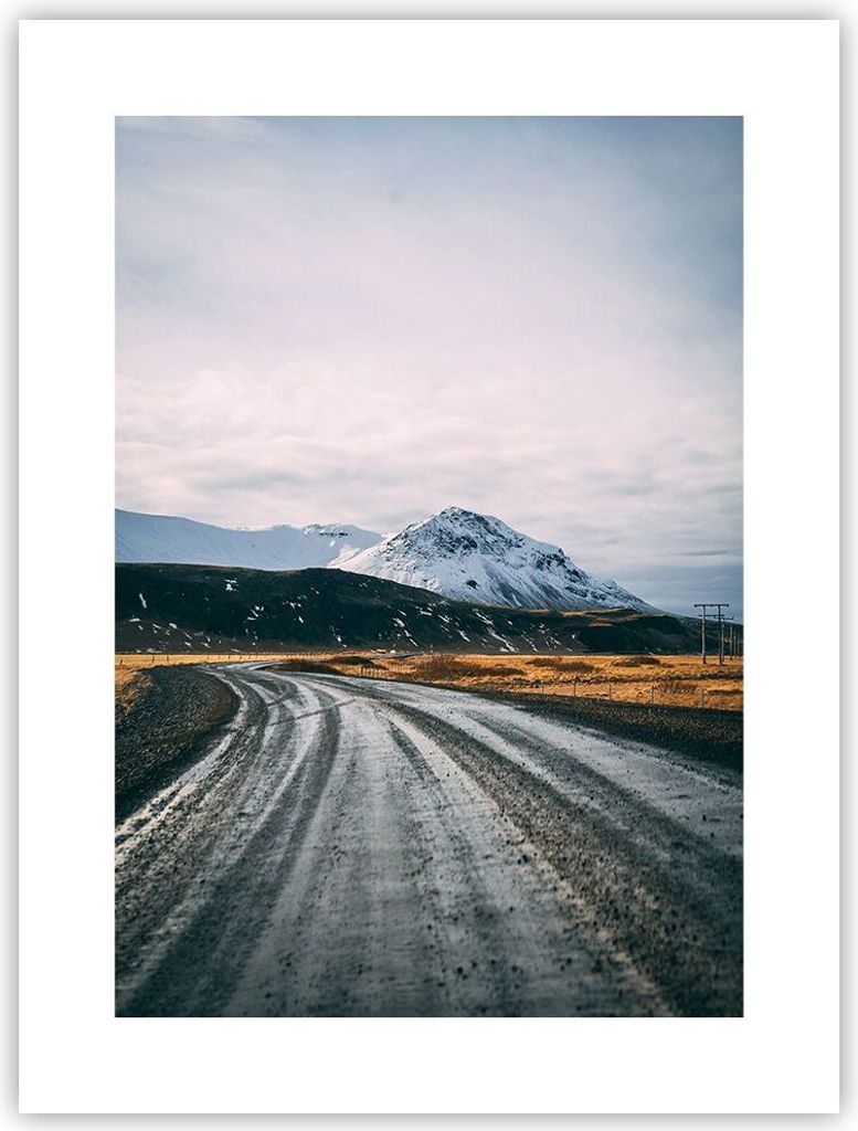Poster - Poster ohne Rahmen - Frostig Landschaft Weg - Produktbild 