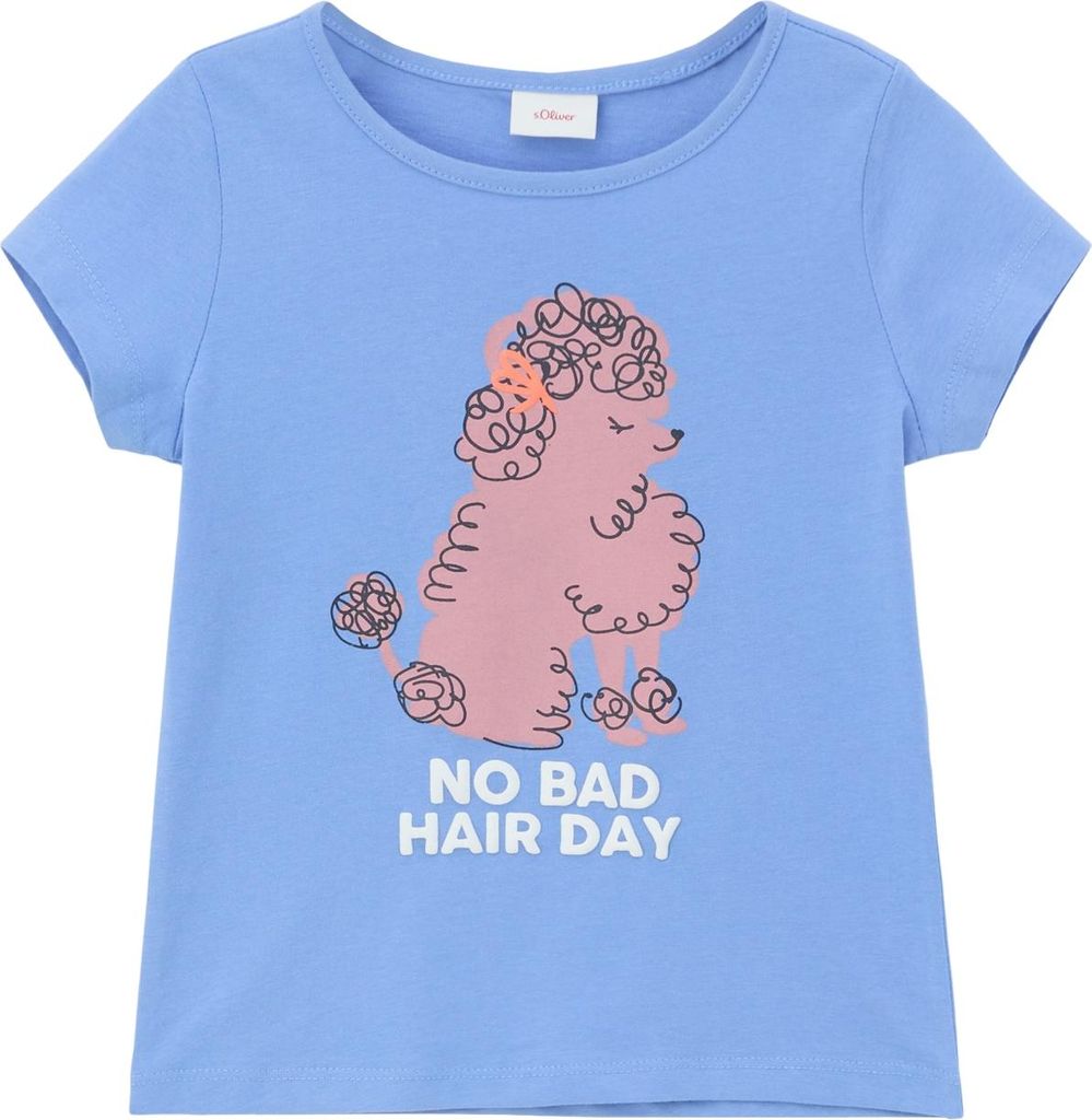 s.Oliver Kinder T-Shirt mit Printmotiv, Rundhalsausschnitt, kurzen Ärmeln aus Baumwolle
