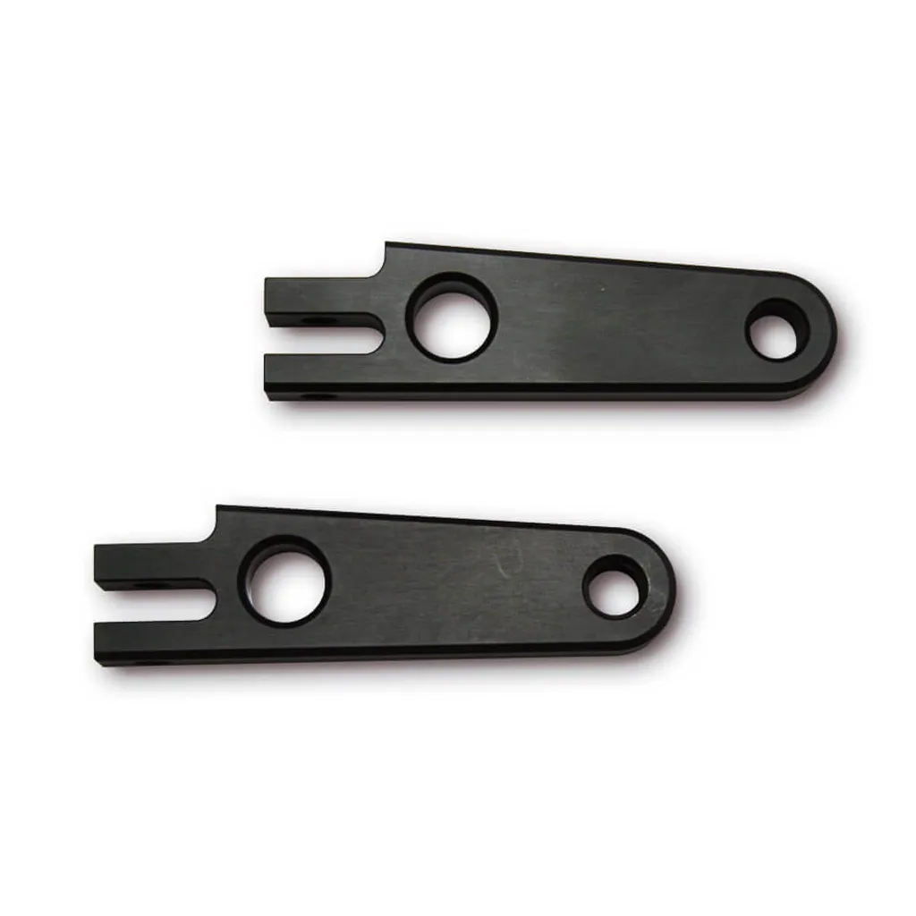 Adaptateur BA1 HIGHSIDER en Aluminium Noir pour Support de Lampe de Moto