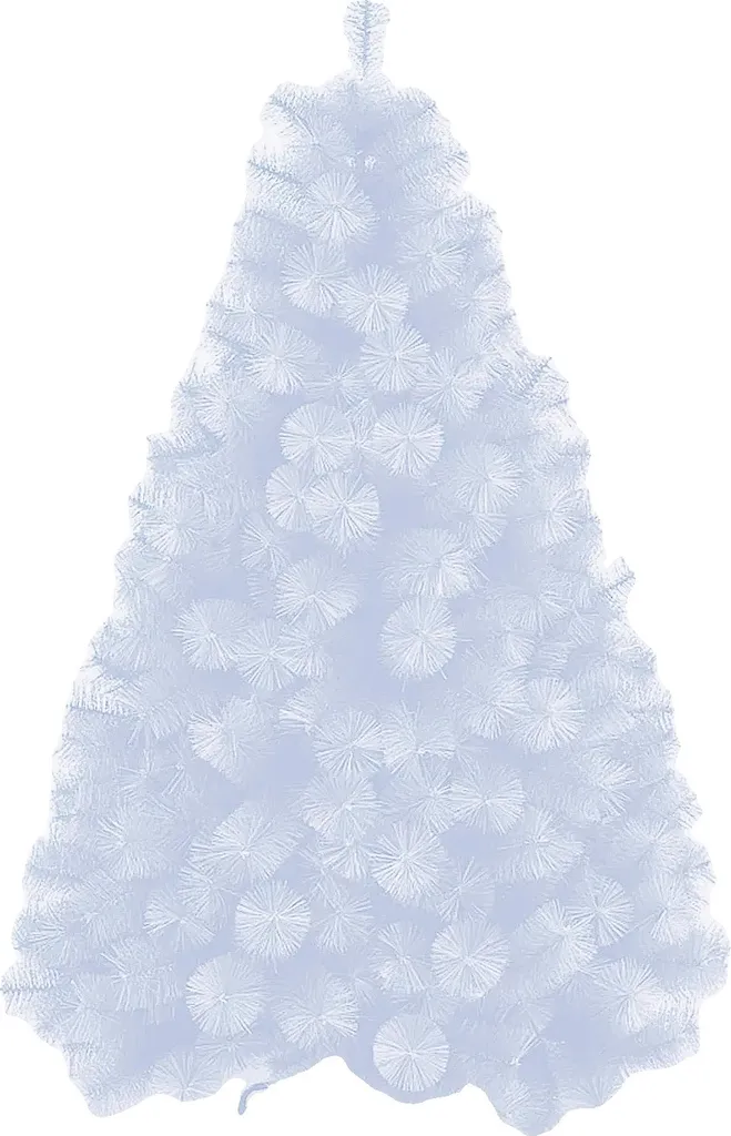Sapin de Noël 210 cm blanc effet neige avec branches denses en PVC