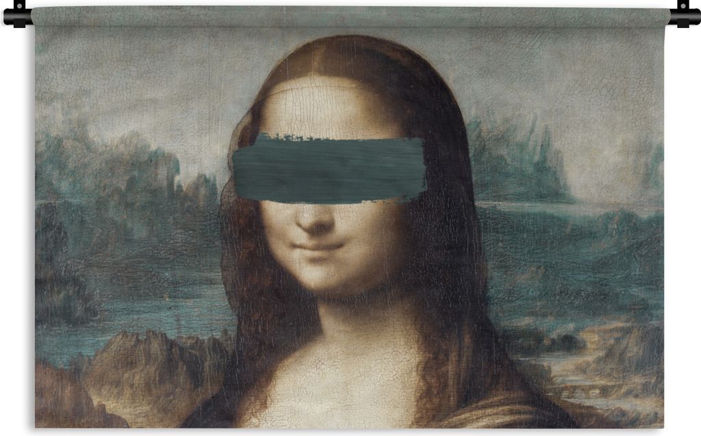 MuchoWow Wandteppich Wandbehang Mona Lisa - Leonardo da Vinci - Gemälde 150x100 cm Tapisserie Dekoration Wandtuch - Waschbar - Tapisserien - Wan...
