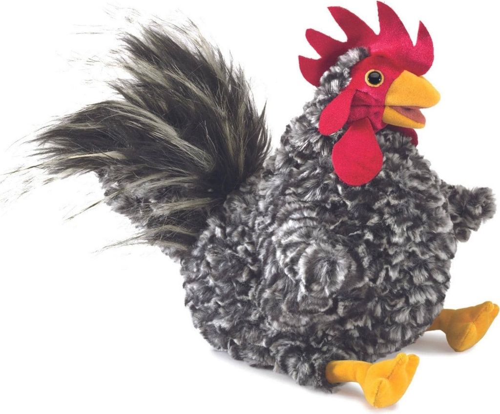 Folkmanis Handpuppe Hahn grau 30 cm Produktbild 