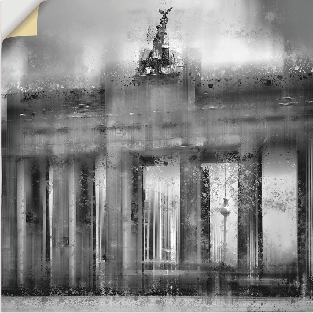 ARTland Wandbild, selbstklebend Berlin Brandenburger Tor II Größe: 40x40 cm