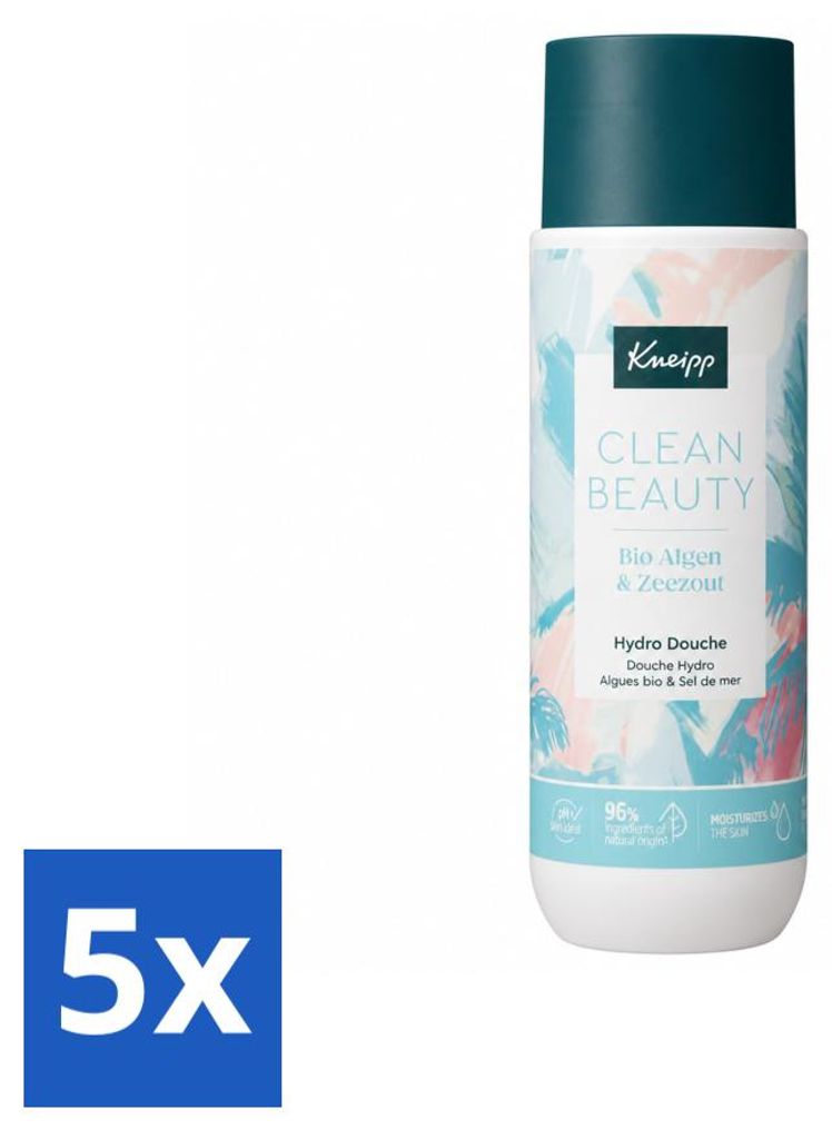 5 unidades de gel de ducha Kneipp Clean Beauty, con algas y Imagen del producto 