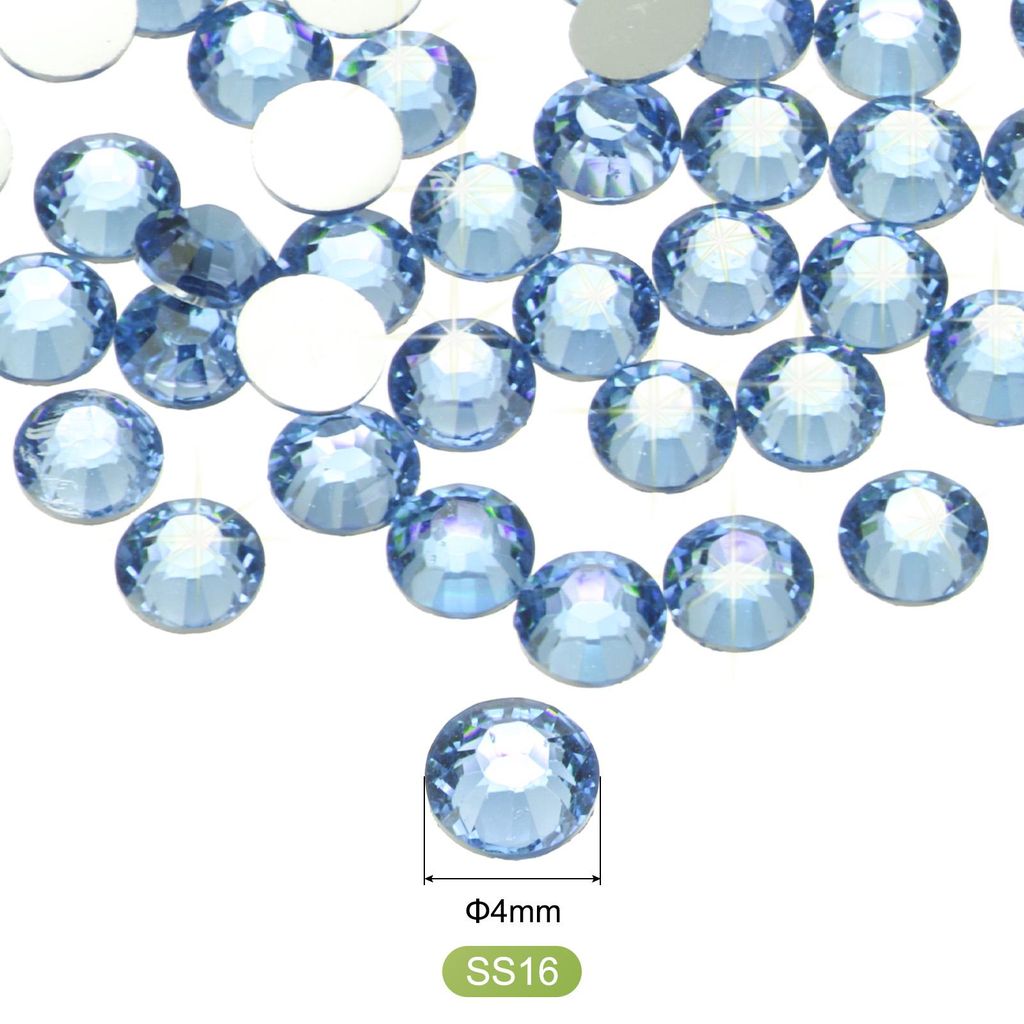 16000 Stš¹ck Hellblaue Harz Flachrš¹cken Rhinestone SS16 4mm Harz Nicht Hotfix Strasssteine fš¹r Basteln DIY Design, Becher, Kleidung, Make-u...