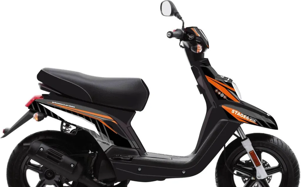 Kit déco Stage6 Orange pour masquer les rayures de Yamaha Bws