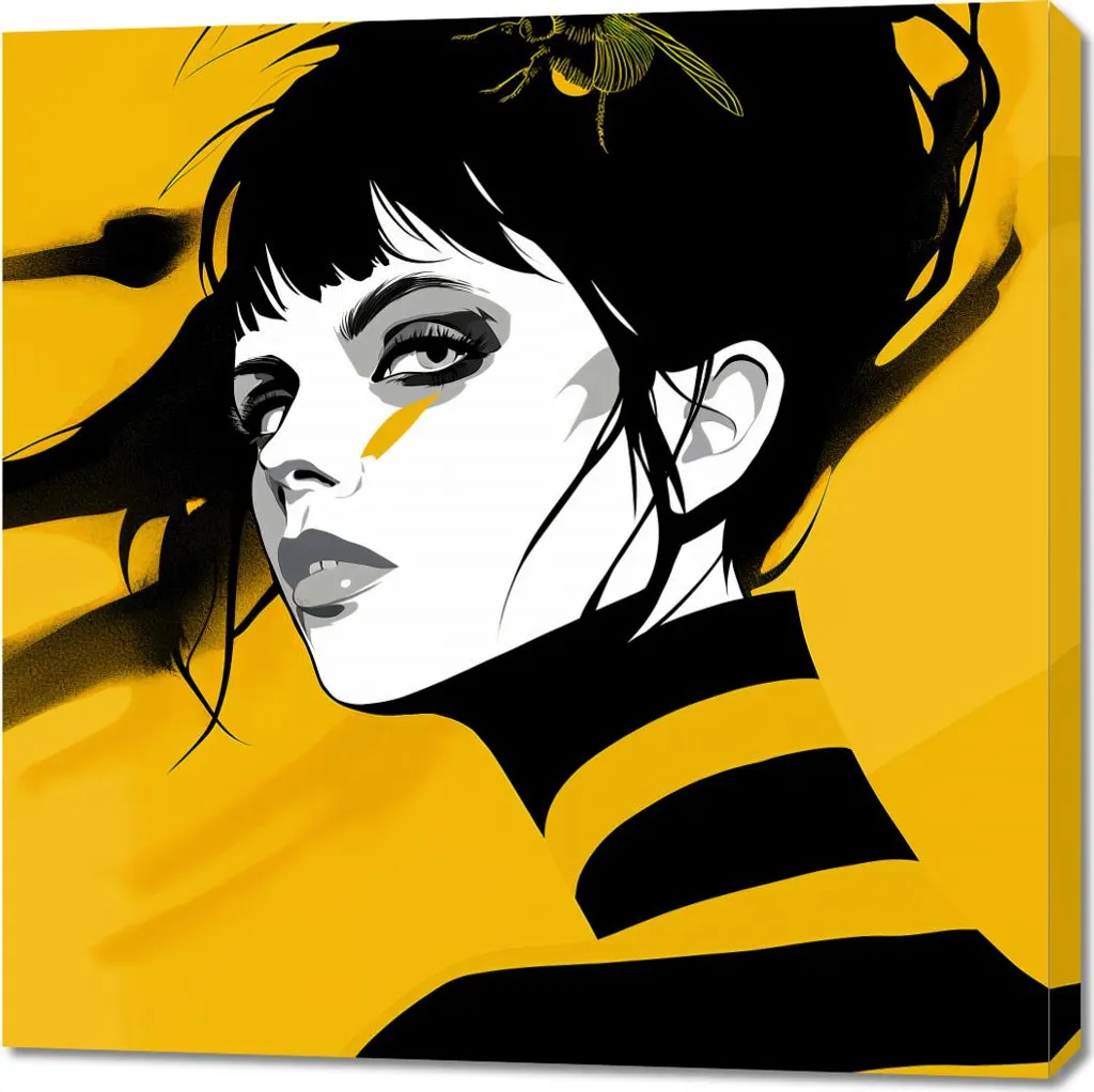 Image 90 x 90 cm Charme jaune : la solution pour illuminer un mur sombre