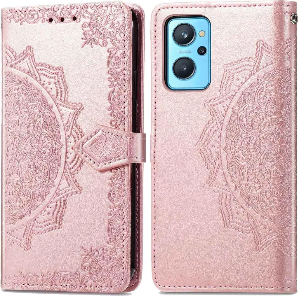 Protezione imoshion Mandala Oppo A76 (4G) - Custodia Libro Oro Rosa