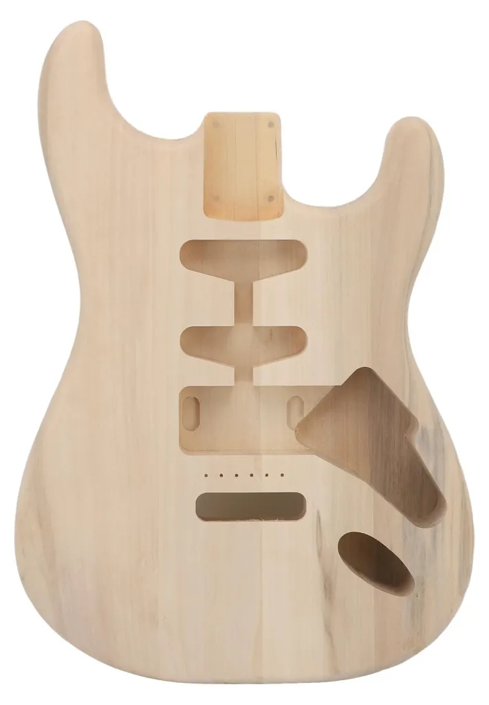 Corps guitare type ST en peuplier non traité avec encastrement HSH pro