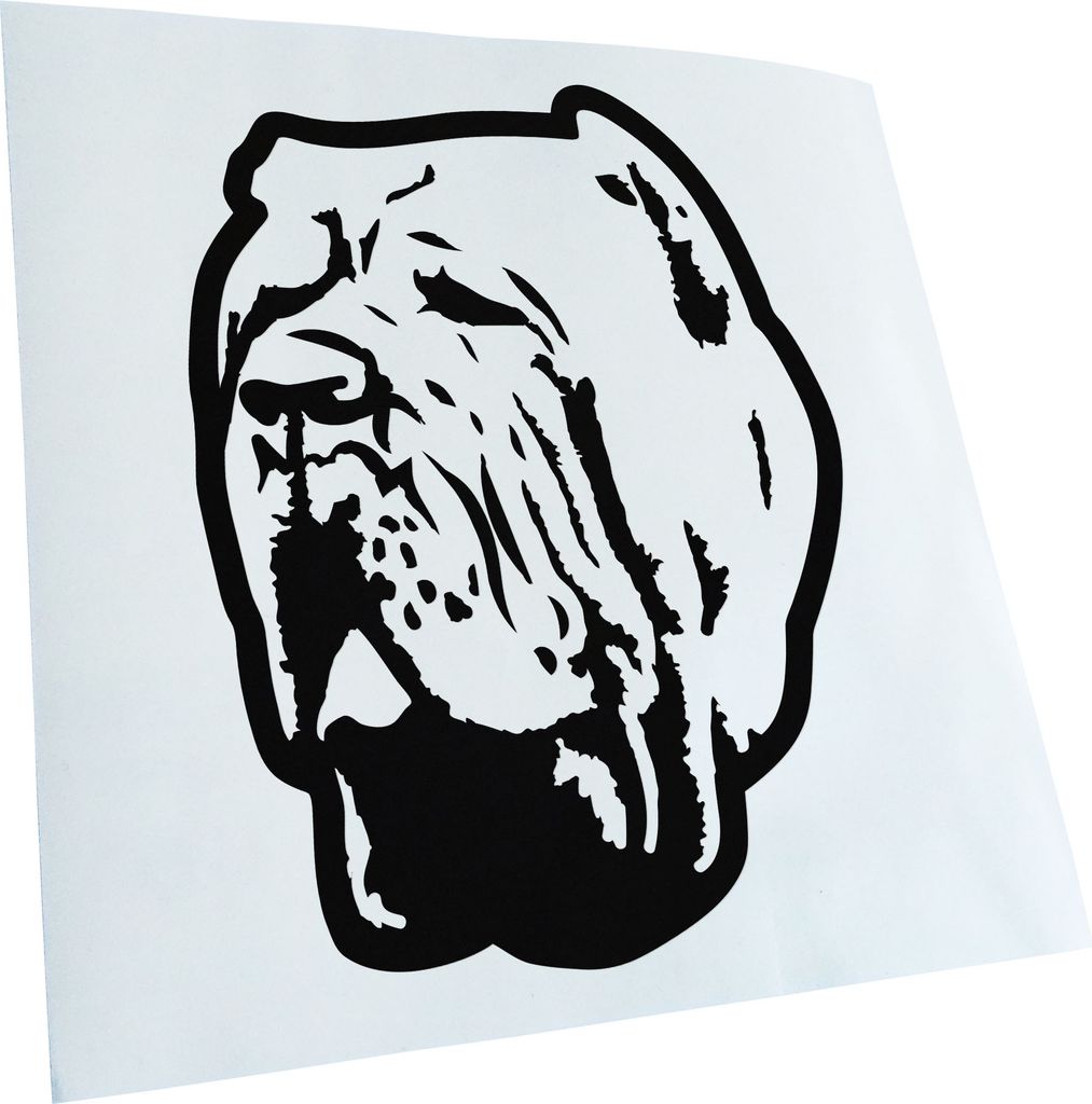 Kiwistar - Autoaufkleber - neapolitan mastiff Hund - Schwarz - 30x23cm - Aufkleber für Auto, Laptop, Fahrrad, LKW, Motorrad mehrfarbig JDM Decal R...