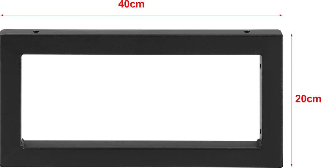 Supports Lavabo 40x20cm Acier Noir : Solution Fixation Murale Stable