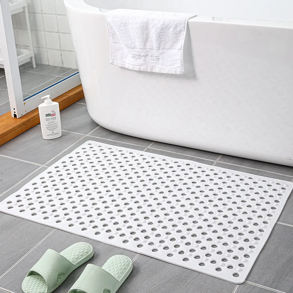 Tapis de bain antidérapant rectangulaire L pour douche et baignoire
