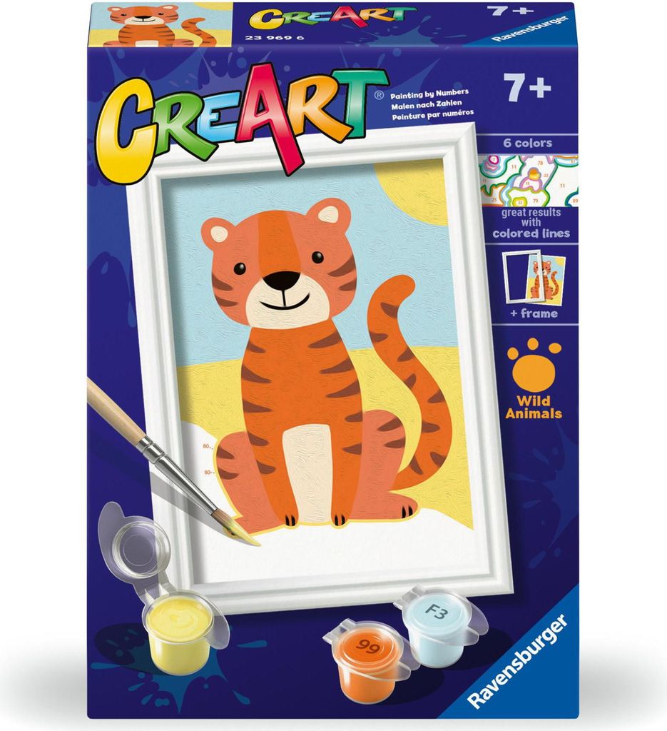 Ravensburger Malen nach Zahlen CreArt Tiger Malset für Kinder