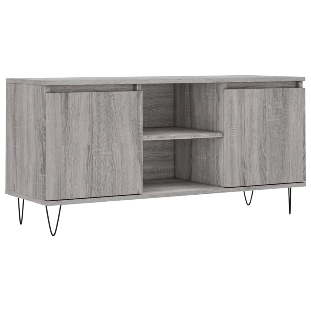 Mobile Porta TV Grigio Sonoma 104x35x50 cm - Legno Robusto e Moderno