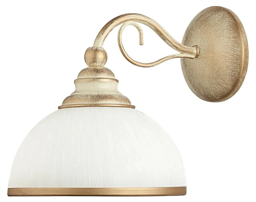 Lampe murale rustique Xsara en laiton finition blanchie pour salon