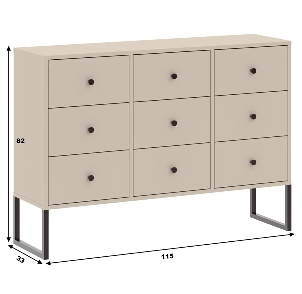 Commode SANGER cachemire : Rangez tout efficacement dans votre chambre - 2